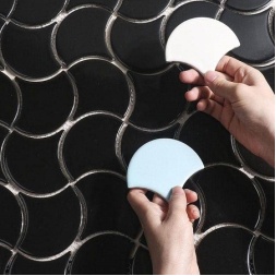 سرامیک استخری طرح پولکی مشکی-امرتات ایرمان سرامیک-Pool Ceramic Flaky Black Emertat Ceram