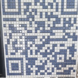 تابلو کاشی استخری آبی سفید-کاشی گلدیس-Pool Ceramic Robo Ceramic Blue White Panel Goldis Tile