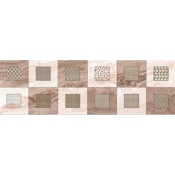 سرامیک طرح جهانگیر دکور کرم تیره ابعاد 60*25-سرامیک مریم-Ceramic Jahangir MaryamTile