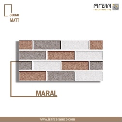 سرامیک آجرنما طرح مارال قهوه ای تیره ابعاد-60*30-کاشی کوثر ابرکوه-Ceramic Maral Kosar Tile