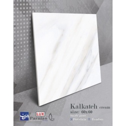 سرامیک طرح کلکته کرم روشن ابعاد 60*60-کاشی پرنیان-Ceramic Kalakateh Parnian Tile