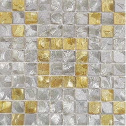سرامیک طرح لیلیوم نقره ای طلایی ابعاد 30*30-سرامیک آوین تایل-Ceramic Lilium Avin Tile
