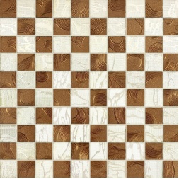 سرامیک طرح لیلیوم کرم قهوه ای تیره ابعاد 30*30-سرامیک آوین تایل-Ceramic Lilium Avin Tile