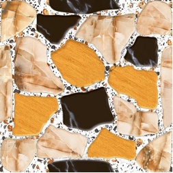 سرامیک طرح ماندانا مشکی کرم ابعاد 60*60-کاشی خاطره اردکان-Ceramic Mandana Khatereh Ardekan Tile