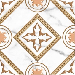 سرامیک طرح مارکان دکور A1 کرم روشن ابعاد 60*60-کاشی خاطره اردکان-Ceramic Markan Khatereh Ardekan Tile