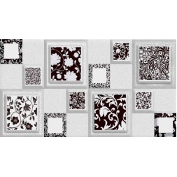سرامیک طرح موناکو سفید مشکی دکور C ابعاد-60*30-کاشی اطلس مهریز-Ceramic Monaco Atlas Tile