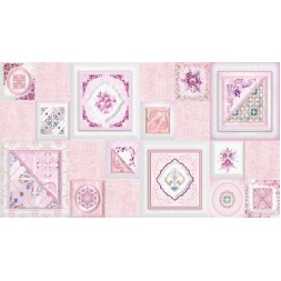 سرامیک طرح موناکو صورتی روشن دکور A ابعاد-60*30-کاشی اطلس مهریز-Ceramic Monaco Atlas Tile