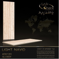 سرامیک طرح نوید کرم روشن ابعاد-120*40-سیمین تایل-Ceramic Navid Simin Tile