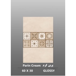 سرامیک طرح پرین کرم ابعاد-60*30-داریوش سرام کویر-Ceramic Parin Dariush Ceram Kavir