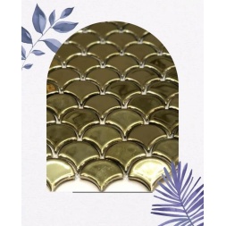 سرامیک استخری طرح پولکی طلایی-امرتات ایرمان سرامیک-Pool Ceramic Flaky Golden Emertat Ceram