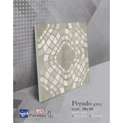 سرامیک طرح پرادو طوسی تیره ابعاد 30*30-کاشی پرنیان-Ceramic Prado Parnian Tile