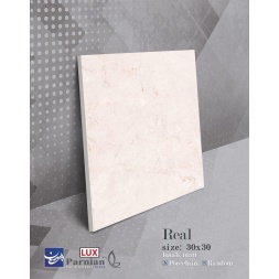سرامیک طرح رئال کرم روشن ابعاد 30*30-کاشی پرنیان-Ceramic Real Parnian Tile