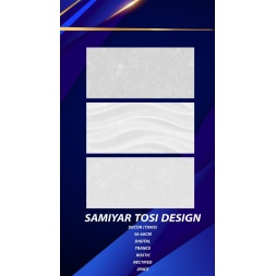 سرامیک مدل سامیار طوسی دکور ابعاد-60*30-تاج سرام کوهپایه- Ceramic Samiyar Tajceram Tile