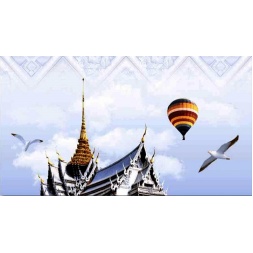 سرامیک طرح سولین1 دکور آبی روشن ابعاد 60*30-کاشی ارچین-Ceramic Sulin Orchin Tile