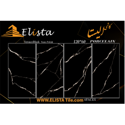سرامیک طرح ورساچه مشکی ابعاد 120*60-سرامیک الیستا-Ceramic Versace Elista Tile