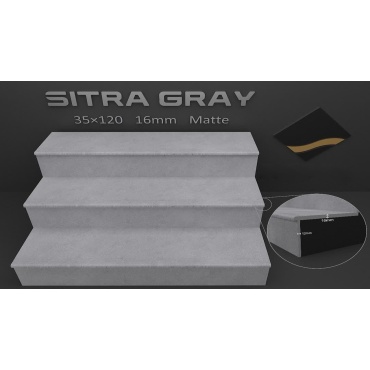 سرامیک پله طرح سیترا طوسی تیره ابعاد-120*35-کاشی رباط-Step Ceramic Sitra Rabat Tile