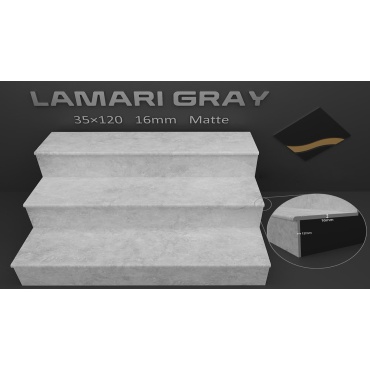 سرامیک پله طرح لاماری طوسی روشن ابعاد-120*35-کاشی رباط-Step Ceramic Lamari Rabat Tile