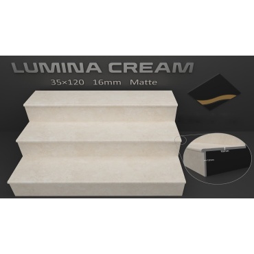 سرامیک پله طرح لومینا کرم ابعاد-120*35-کاشی رباط-Step Ceramic Lumina Rabat Tile