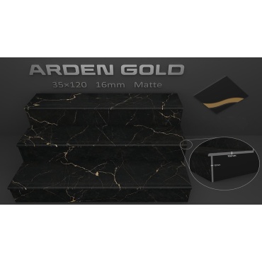 سرامیک پله طرح آردن طلایی ابعاد-120*35-کاشی رباط-Step Ceramic Arden Rabat Tile