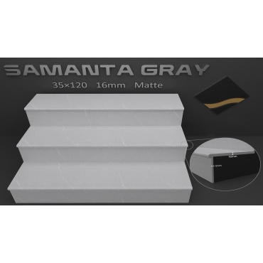 سرامیک پله طرح سامانتا طوسی روشن ابعاد-120*35-کاشی رباط-Step Ceramic Samantha Rabat Tile