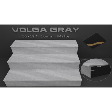 سرامیک پله طرح ولگا طوسی روشن ابعاد-120*35-کاشی رباط-Step Ceramic Volga Rabat Tile