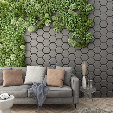 سرامیک شش ضلعی طرح داکو A طوسی روشن سرامیک سرام آرا-Ceramic Dako Ceram Ara Tile