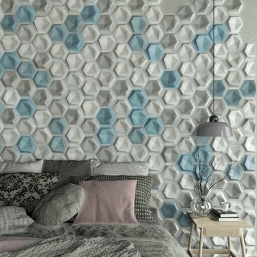 سرامیک شش ضلعی طرح داکو D طوسی روشن سرامیک سرام آرا-Ceramic Dako Ceram Ara Tile