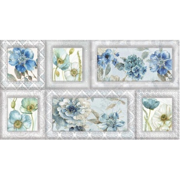سرامیک طرح ویونا دکور گل دار آبی روشن ابعاد 60*30-سرامیک ایران زمین-Ceramic Viona Iran Zamin Tile