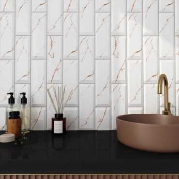سرامیک طرح اورست سفید مسی ابعاد 30*10-سرامیک سرام آرا-Ceramic Everest Ceram Ara Tile