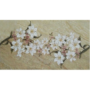 سرامیک طرح دیاکو گل دار کرم تیره ابعاد-60*30-کاشی یاس سرام-Ceramic Diaco Yas Ceram