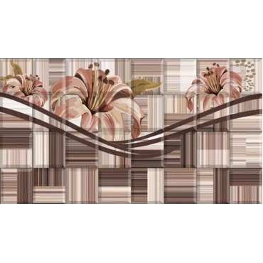 سرامیک طرح توسان کرم تیره گل دار ابعاد-60*30-سرامیک پارسیان سرام-Ceramic Tucson Parsian Ceram