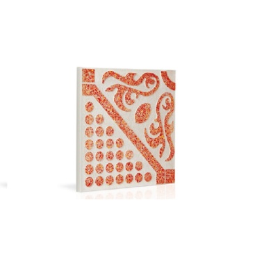 موزاییک حیاطی طرح گل Y411 نارنجی-40*40-شایان گستر موزاییک-Courtyard Y411 Shayan Gostar Mosaic