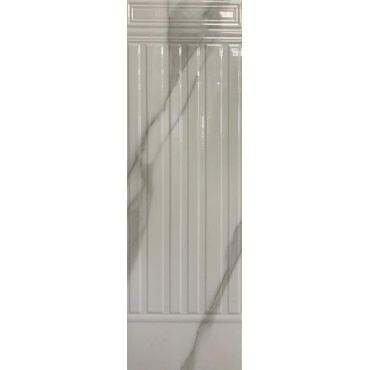 سرامیک طرح گلاسکو قاب دار سفید ابعاد-120*40-کاشی یاقوت-Ceramic Glasgow Yaghoot Tile