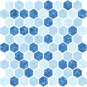 سرامیک استخری طرح هگزا آتلانتیک 2 ابعاد-3.6*3.6-آرتما سرامیک- Pool Ceramic Hexagone Atlantic 2 Artema Ceramic