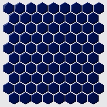سرامیک استخری طرح هگزا سرمه ای 5 ابعاد-3.6*3.6-آرتما سرامیک- Pool Ceramic Hexagone Navy Blue 5 Artema Ceramic