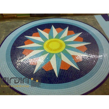 تابلو کاشی و سرامیک استخری اجرا شده میکس-کاشی البرز-Pool Ceramic Tile Panel
