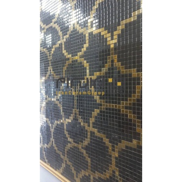 تابلو کاشی و سرامیک استخری اجرا شده طرح ورساچه-کاشی البرز-Pool Ceramic Tile Panel