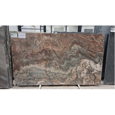 سنگ اسلب خارجی طرح فیوشن قهوه ای روشن-Slab Stone Fusion Design 