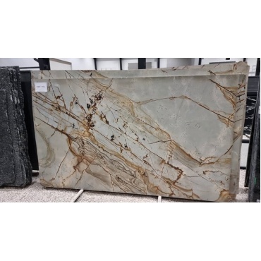 سنگ اسلب خارجی طرح لندن طوسی روشن و طلایی-Slab Stone London In Persian Design 