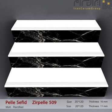 سرامیک پله طرح ساده سفید ابعاد-120*35-کاشی و سرامیک یقین-Step Ceramic Simple Yaghin Tile