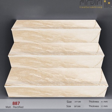 سرامیک پله طرح 887 ابعاد-100*35-کاشی و سرامیک یقین-Step Ceramic 887 Yaghin Tile
