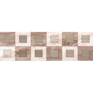 سرامیک طرح جهانگیر دکور کرم تیره ابعاد 60*25-سرامیک مریم-Ceramic Jahangir MaryamTile