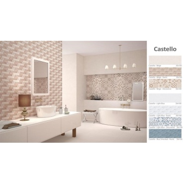 سرامیک طرح کاستلو آجرنما کرم تیره ابعاد 100*30-کاشی سورنا-Castello Design Ceramics