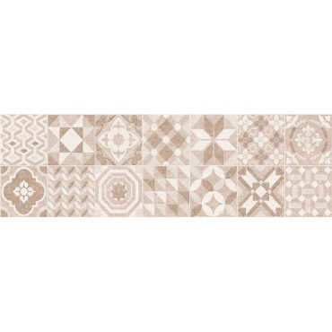 سرامیک طرح کاستلو دکور کرم تیره ابعاد 100*30-کاشی سورنا-Castello Design Ceramics