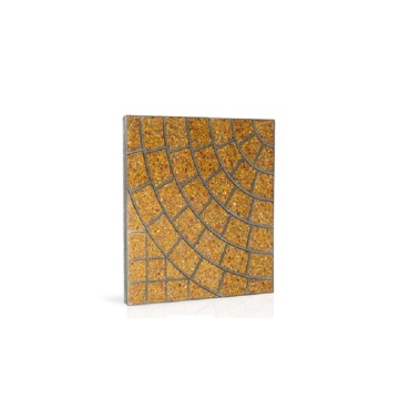موزاییک حیاطی طرح خورشیدی Y416 قهوه ای-40*40-شایان گستر موزاییک-Courtyard Y416 Shayan Gostar Mosaic