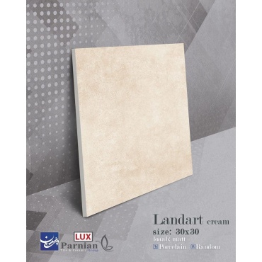 سرامیک طرح لندارت کرم روشن ابعاد 30*30-کاشی پرنیان-Ceramic Landart Parnian Tile
