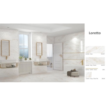 سرامیک طرح لورتو سفید ابعاد 107*43-کاشی سورنا-Lorto Design Ceramics