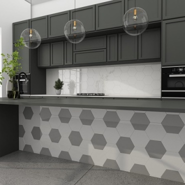 سرامیک شش ضلعی طرح مارینو سبز تیره سرامیک سرام آرا-Ceramic Marino Ceram Ara Tile