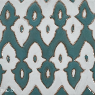 کاشی دست ساز هفت رنگ طرح گل رز کد NA-03-کاشی دست ساز درسا- Handmade Tiles NA-03 Dorsa