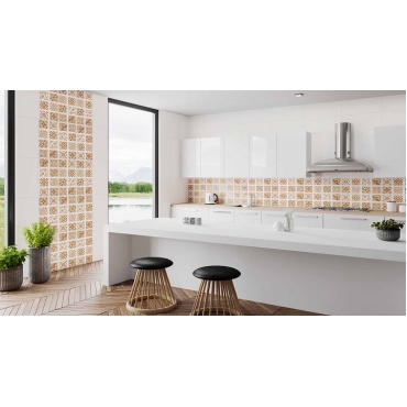 سرامیک طرح نایس دکور کرم تیره ابعاد 60*30-کاشی اورست ایده ال-Nice Design Ceramics